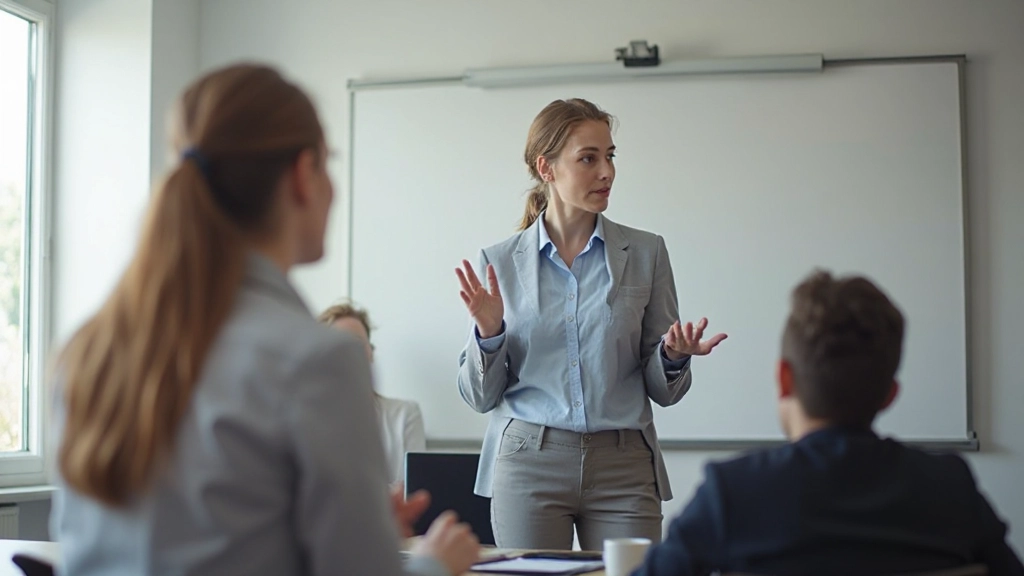 Nederlandse instructeur die leert hoe je eenvoudige gesprekken begint